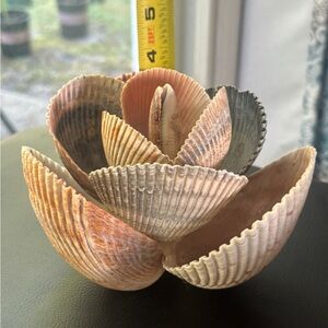 Decorative Seashell Flower Sculpture